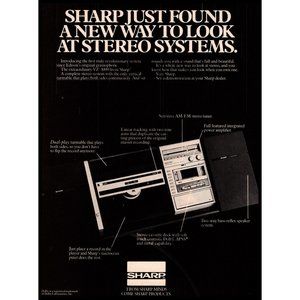 1981 Sharp VZ-3000 Stereo Turntable Vintage Print Ad Audiophile Wall Art Photo